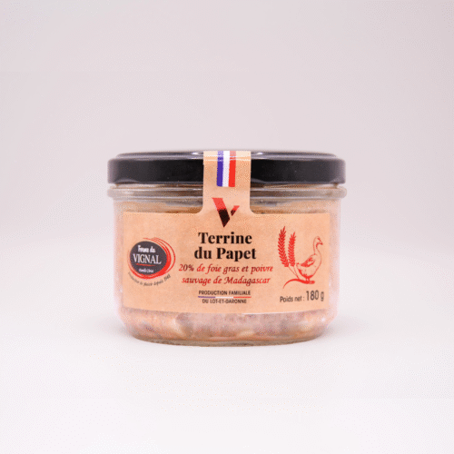 Pâté du Papet "20% foie gras et poivre sauvage de Madagascar" 180g