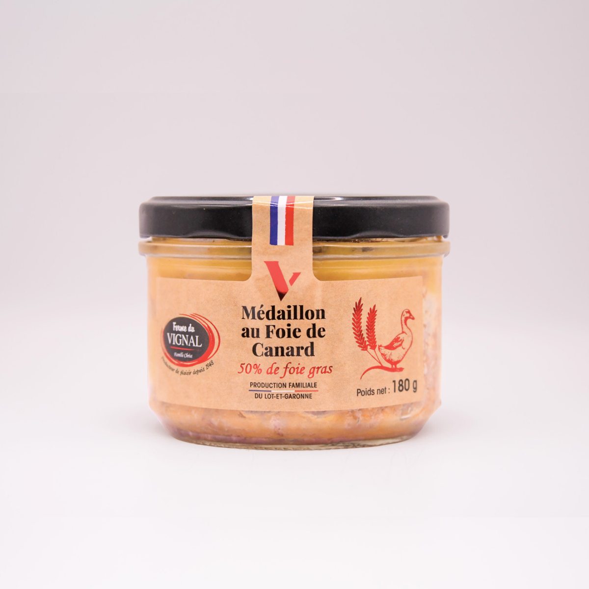 Médaillon au foie de Canard "50% foie gras" 180g