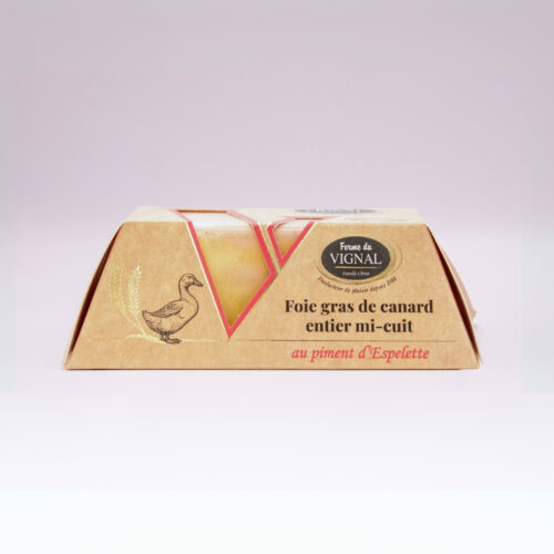 Foie gras de Canard mi-cuit piment d'Espelette – 200g