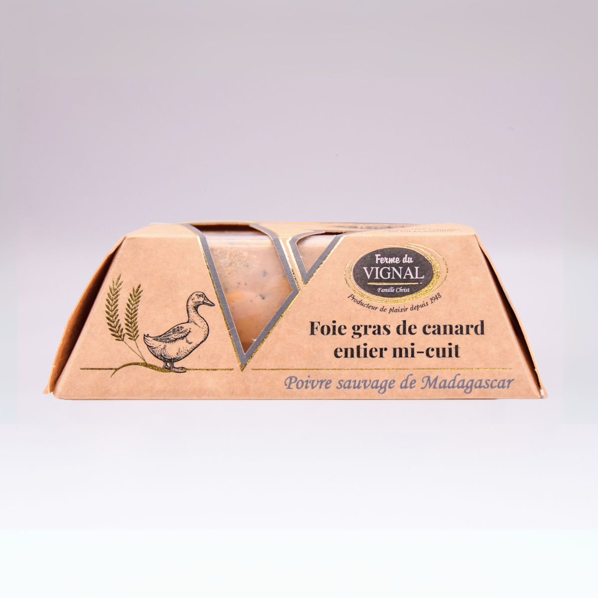 Foie gras de Canard mi-cuit poivre Sauvage de Madagascar – 200g